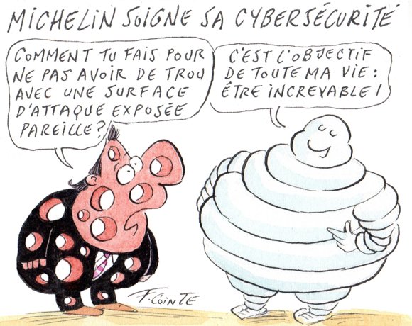 Dessin: Michelin face à la problématique de gestion de la surface d’attaque exposée